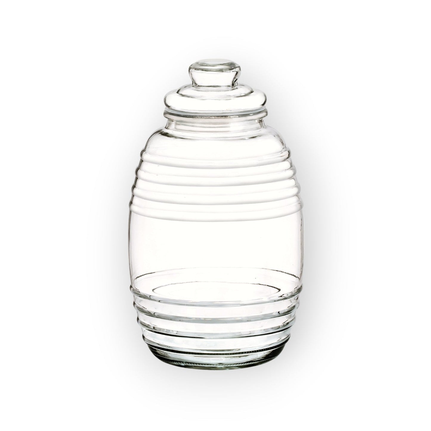 Frasco Brocal Tarrito Vittori Vidrio 3.5 L C/ Tapa Presion Color Transparente