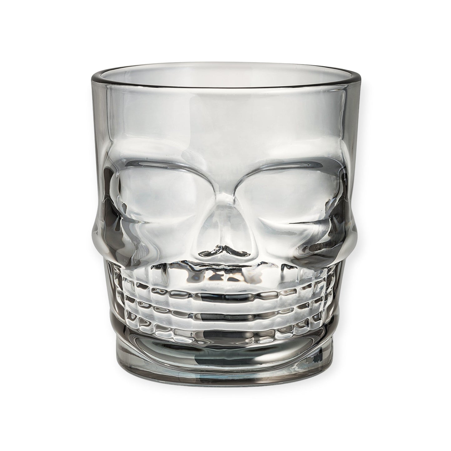 Set 6 Vasos Double Old Fashion Calavera Vidrio Whisky Color Dof Humo