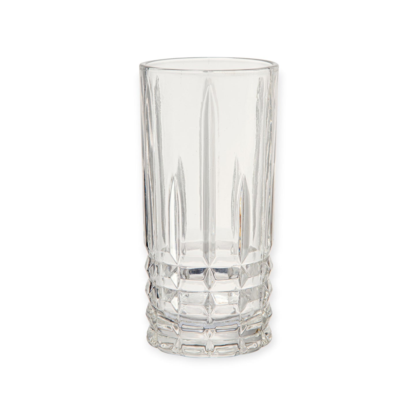 Juego 6 Vasos Cooler Para Agua Vidrio Cristal Labrado 360ml Color Preston