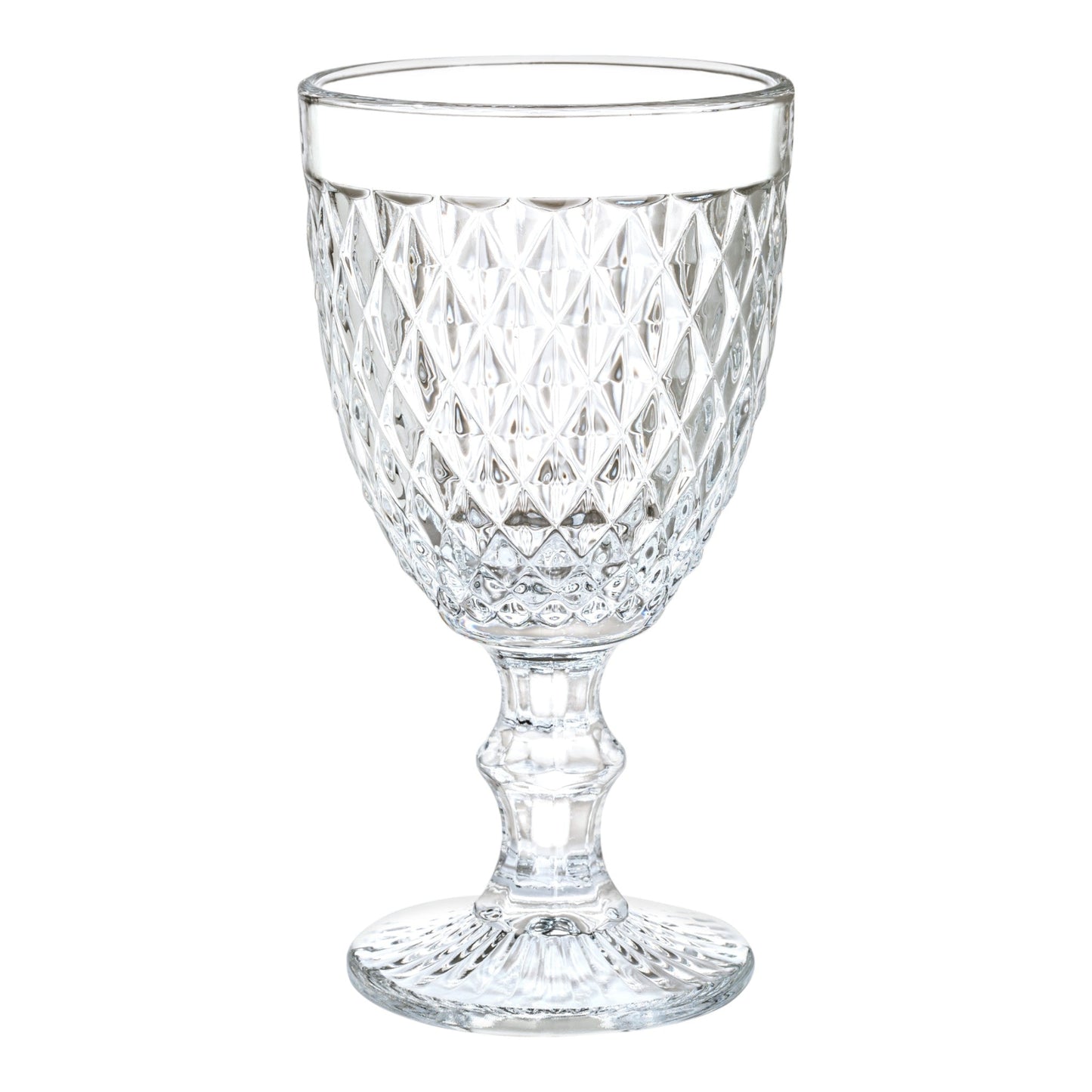 Juego 6 Copas De Vino Agua Valeria Vidrio Labrado 320 Ml