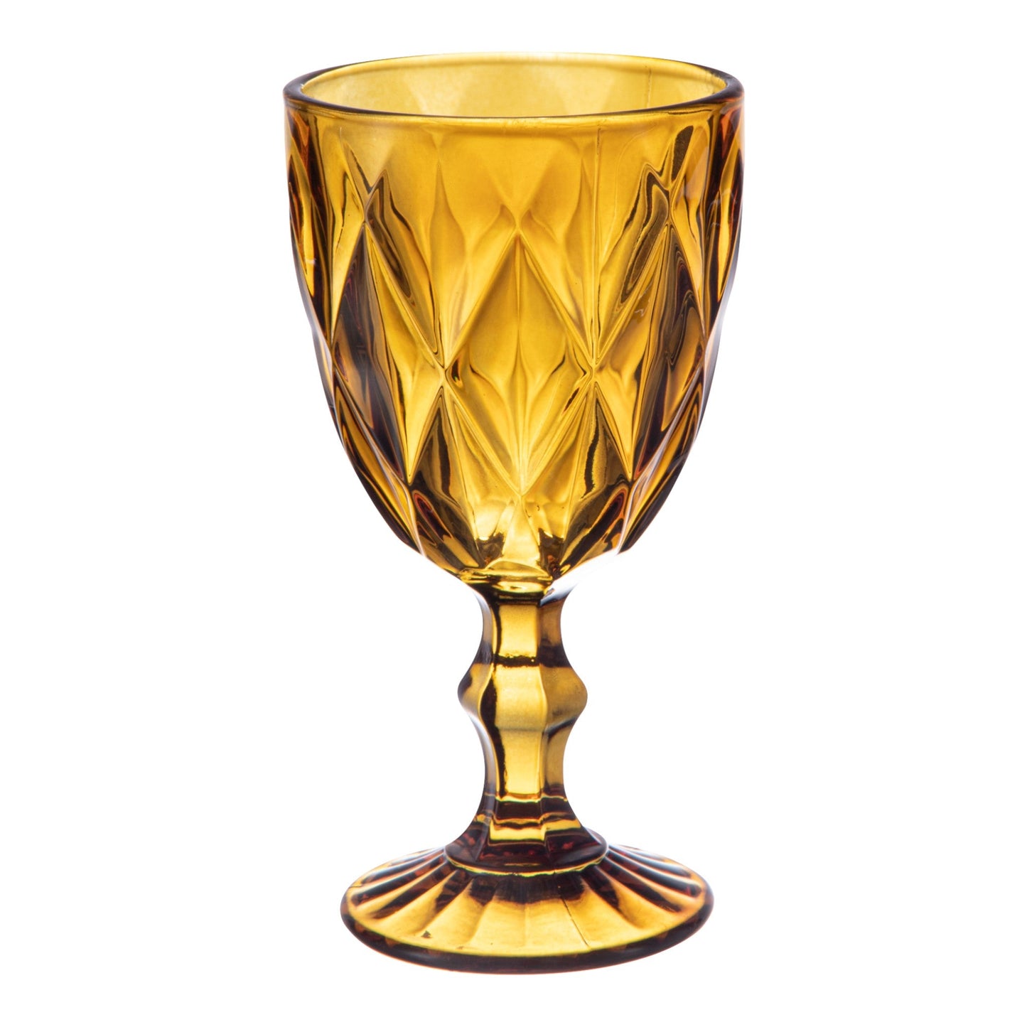 Juego De 24 Copas Para Vino De Vidrio Cristal Ambar 340ml