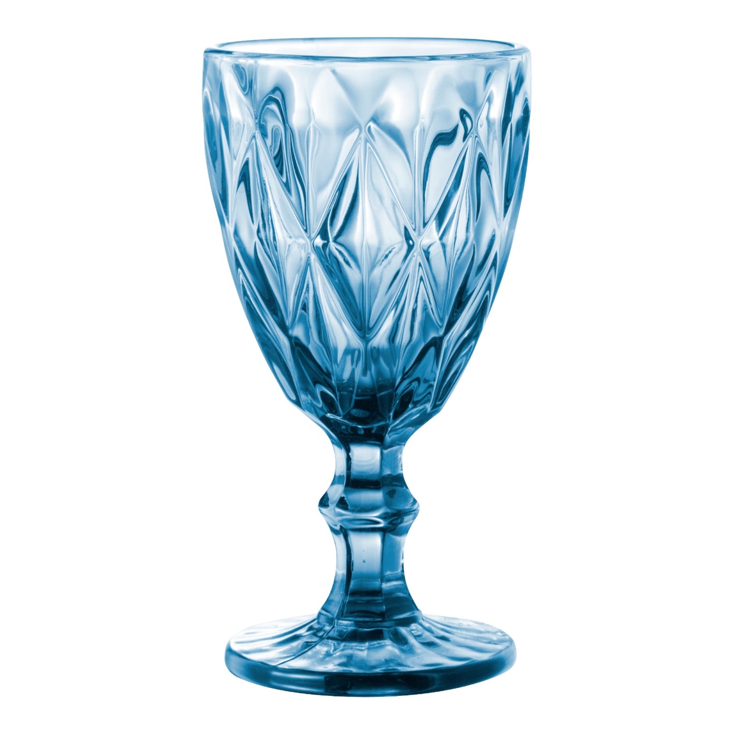 Juego 6 Copas De Color Para Vino Agua Vidrio Cristal 340ml