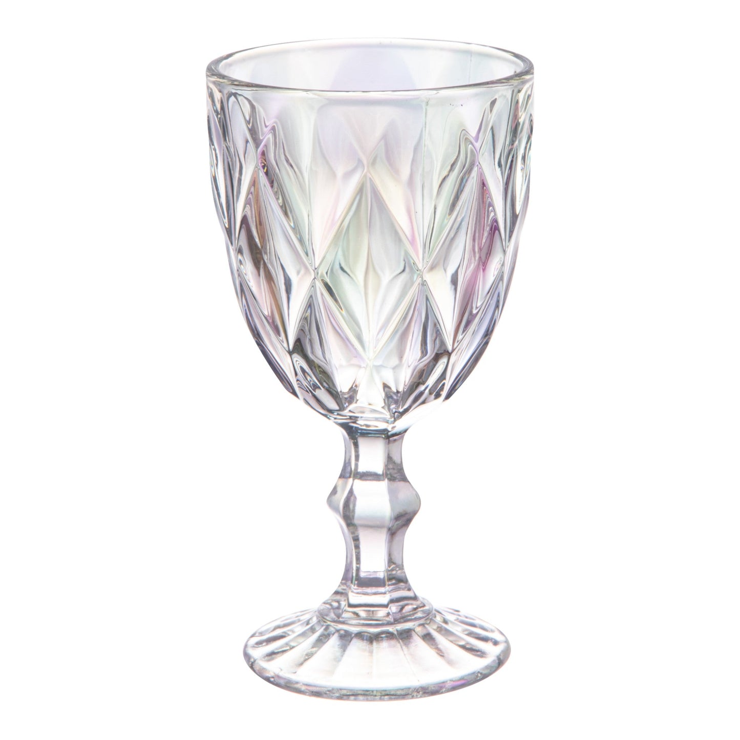 Juego De 24 Copas Para Vino De Vidrio Cristal De Color 340ml Color Tornasol