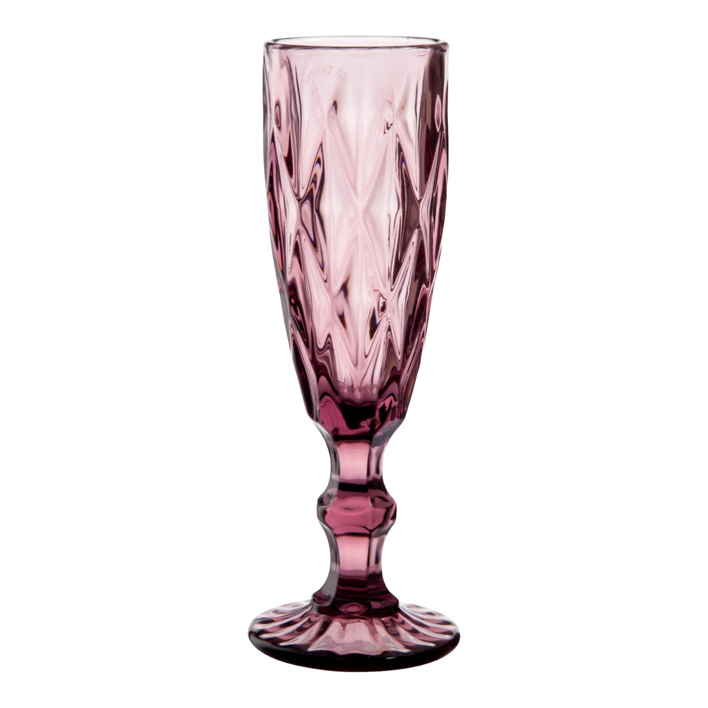 Juego 6 Copas De ChampaÇ?Çña Vidrio Cristal Color Flauta 170ml Color P€õrpura