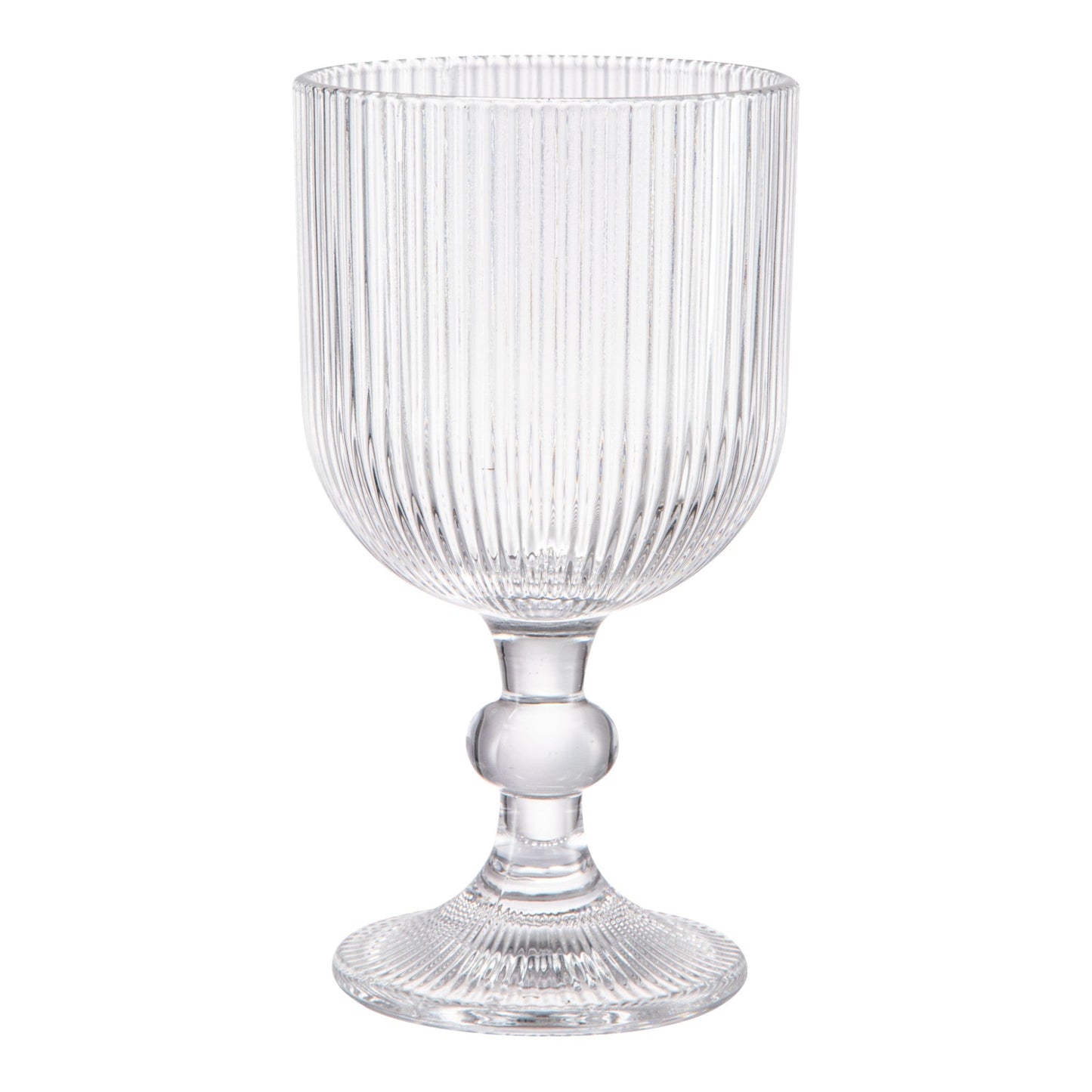 Juego 6 Copas Cristal Transparente Labrado Vino Tinto 260ml Color Cristalino