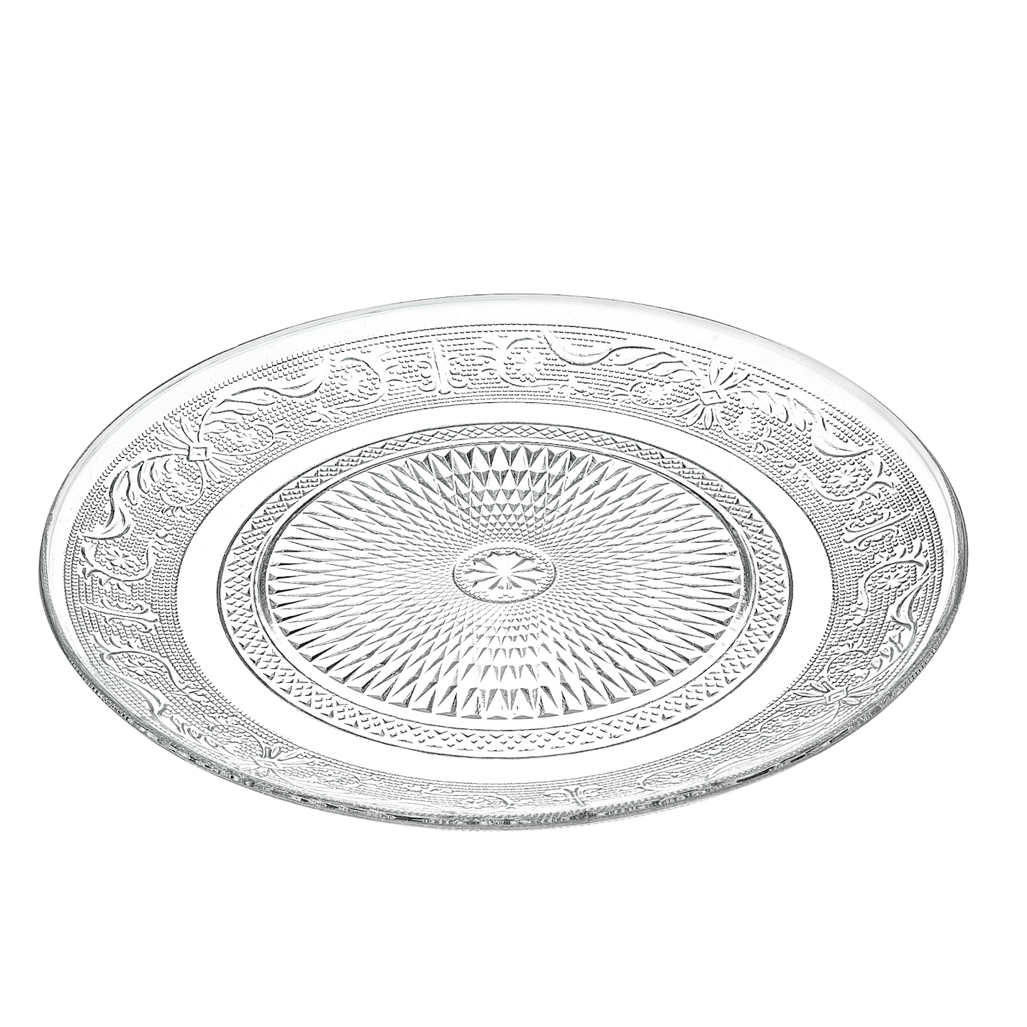 Caja 36 Plato Trinche Mediano Class De Vidrio 10
