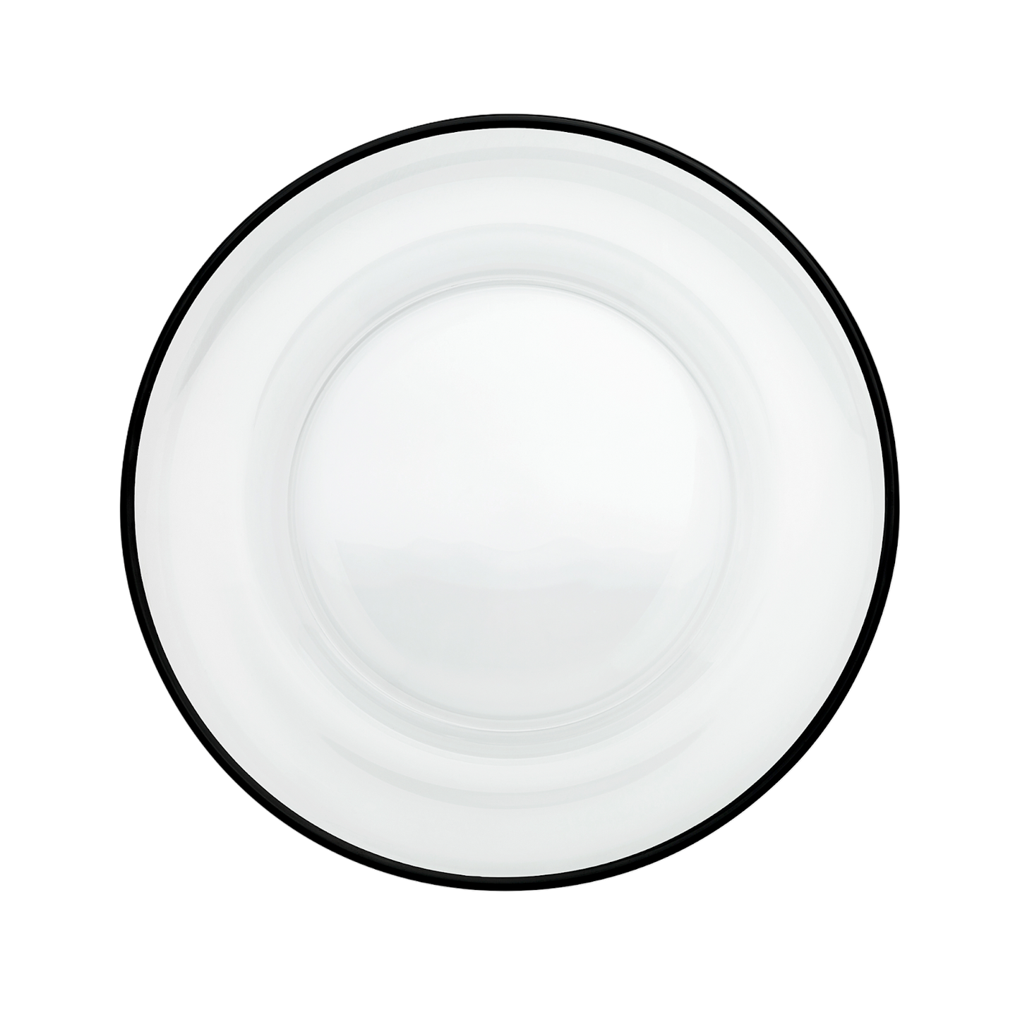Caja 18 Piezas Plato Trinche Aria Cristalino Filo Negro