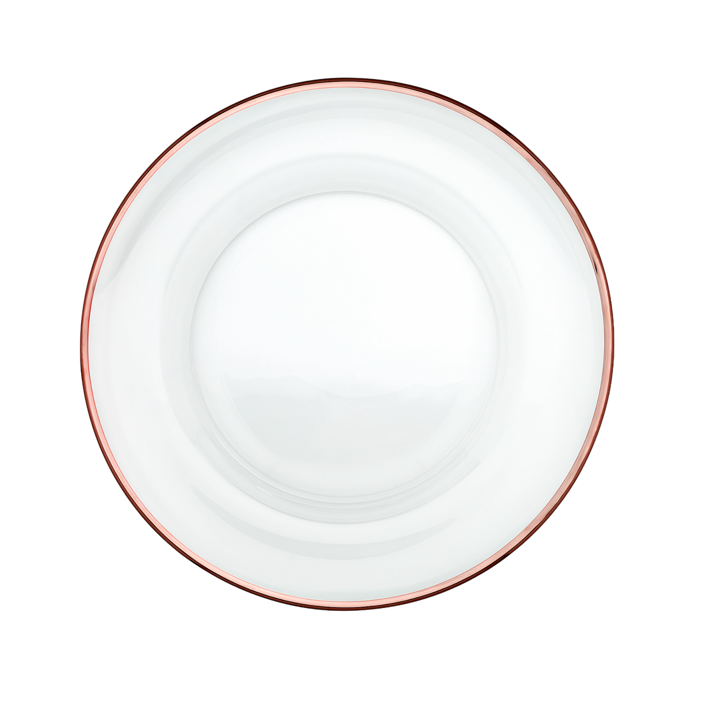 6 Plato Trinche Aria Cristalino Filo Rosa Gold