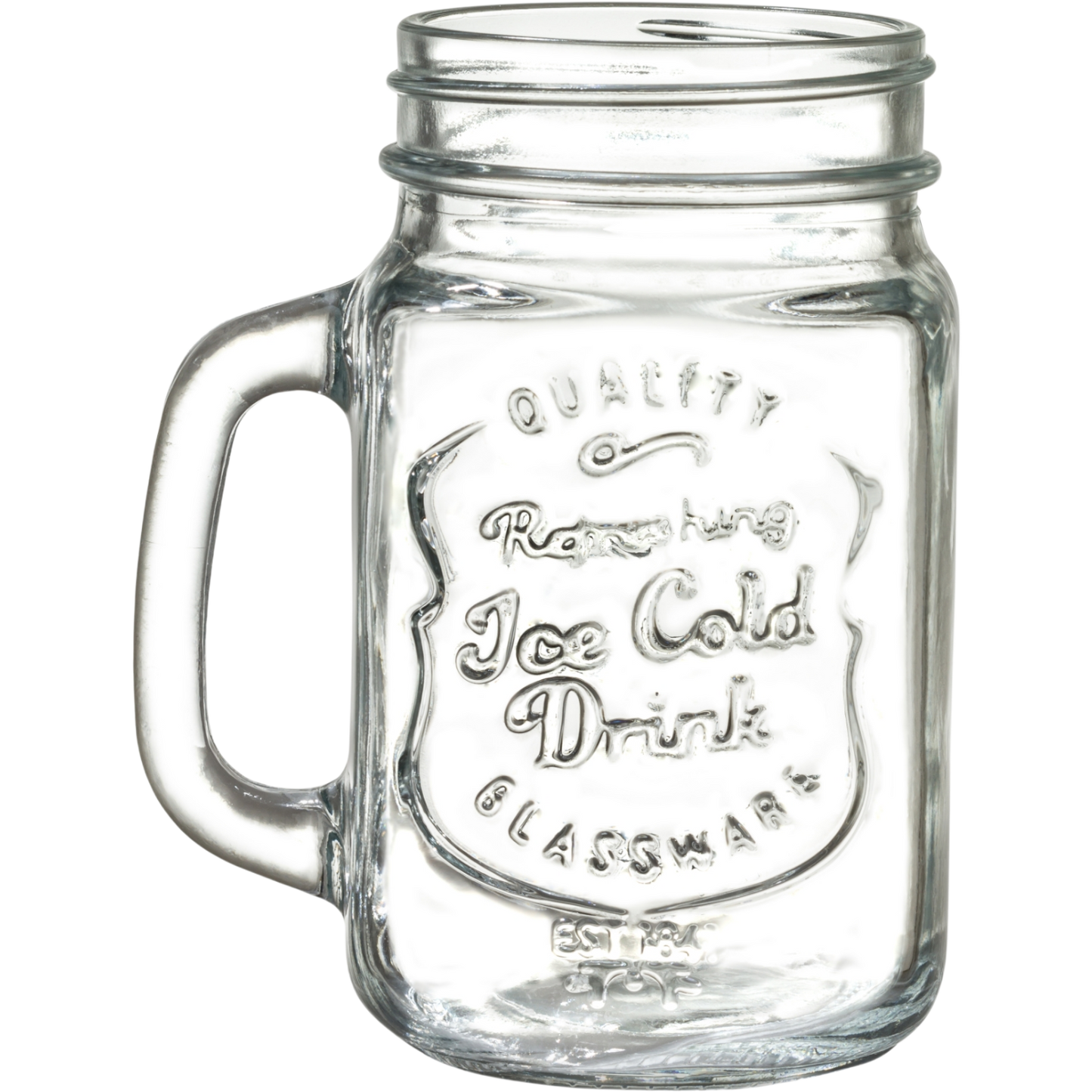Mason Jar Vidrio Labrado 480ml