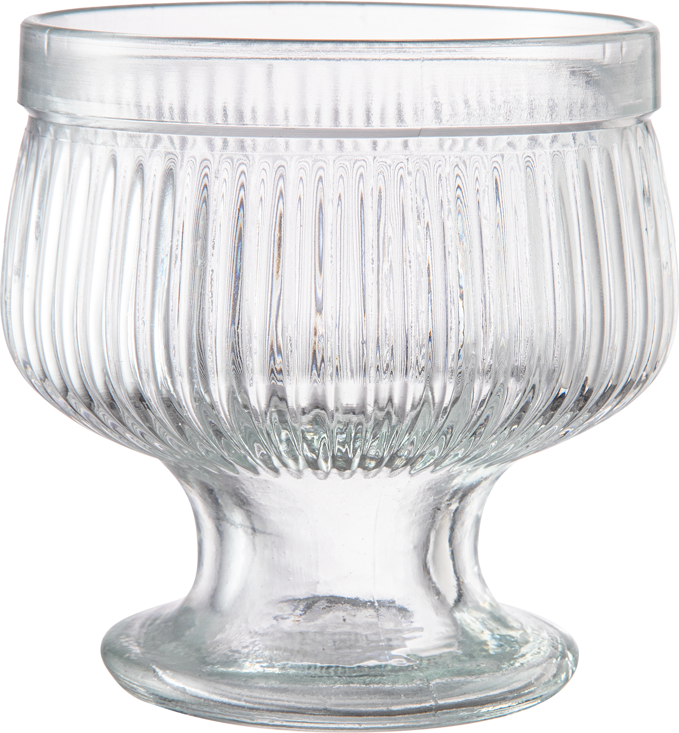 Copa de vidrio labrada acanalada 1588A/48