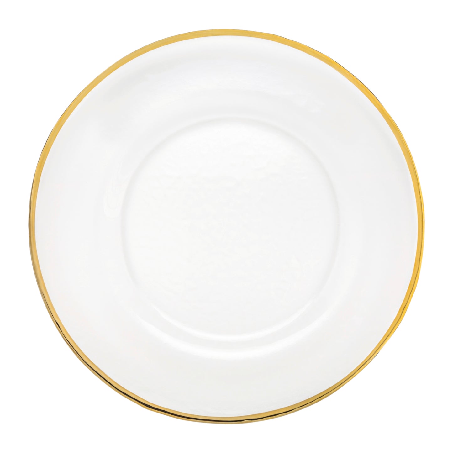 Plato Base Gala Cristalino Filo Dorado