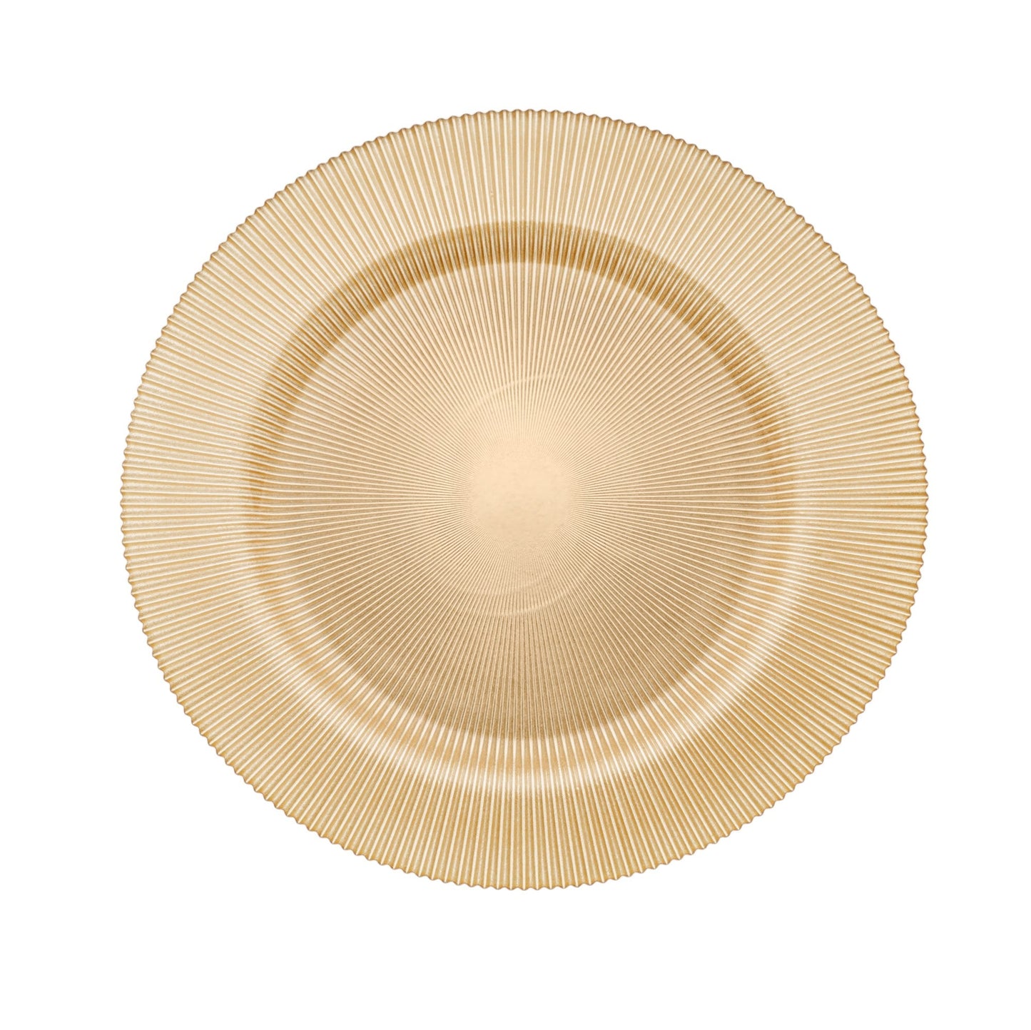 Set 6 Bajo Plato Base Venecia Redondo Vidrio Color €�mbar