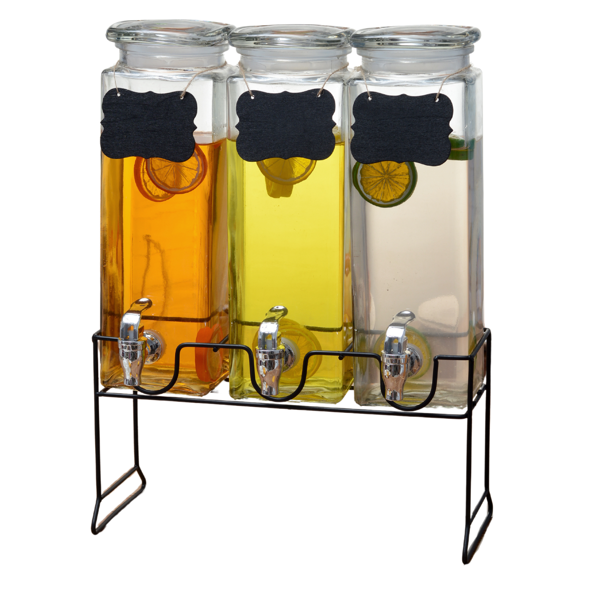 Set de 3 Dispensadores de Vidrio 2.5L c/Pi