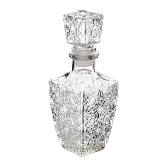 Licorera de Vidrio Diamante Labrada
