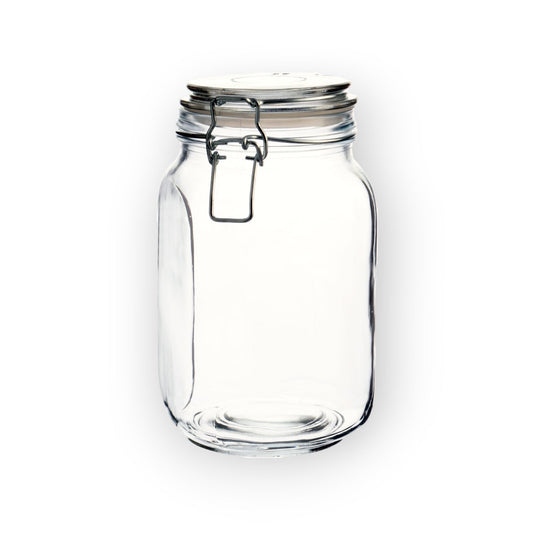 Frasco Herm€÷tico Vidrio Contenedor Con Tapa Clip 1,5 Lts