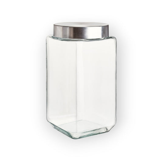 Set 6 Frascos Organizador Almacenamiento Cocina Vidrio 2.1l Color Transparente