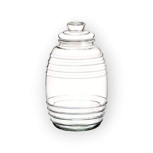 Frasco Brocal Tarrito Vittori Vidrio 3.5 L C/ Tapa Presion Color Transparente