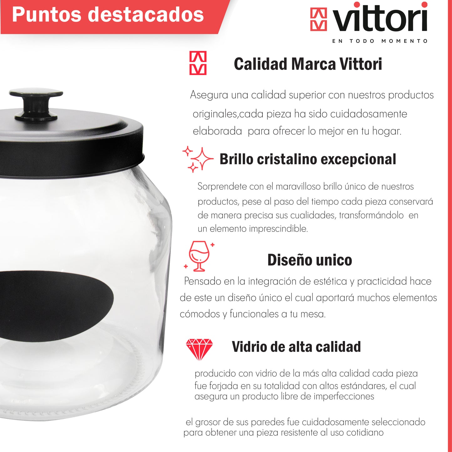 Contenedor Zuri Vidrio 2.3L