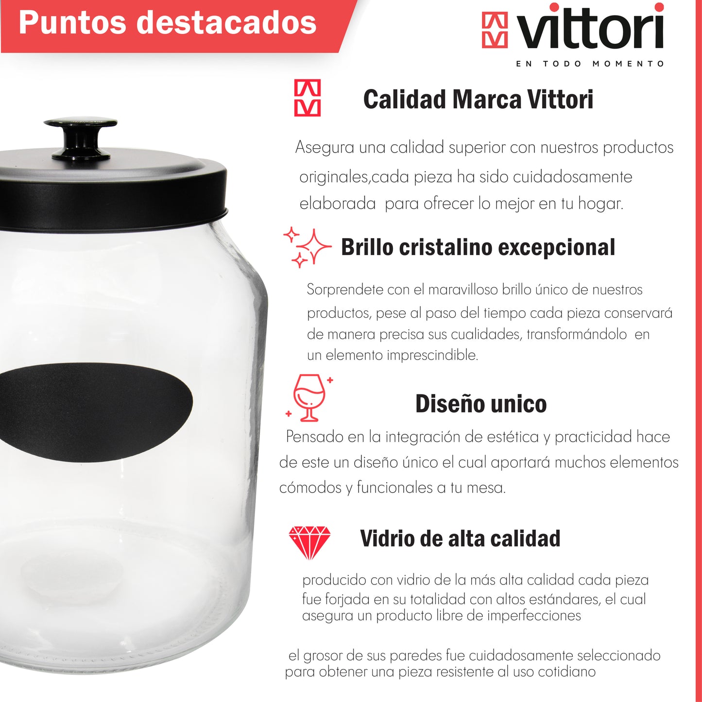 Contenedor Zuri Vidrio 2.3L