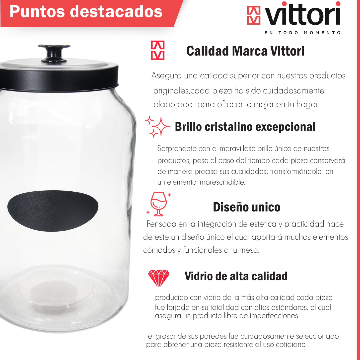 Contenedor Zuri Vidrio 2.3L