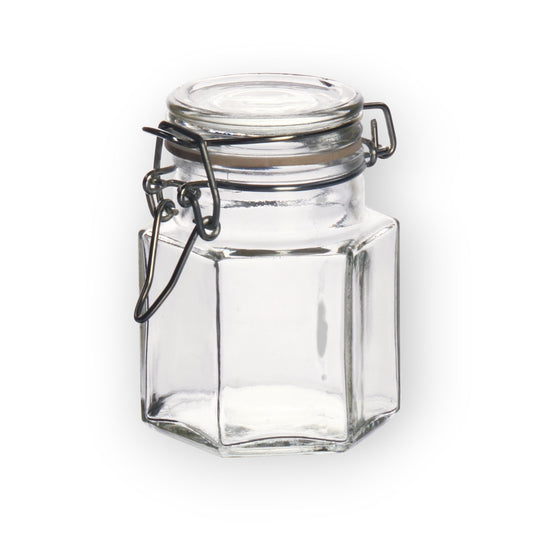Set 6 Frasco Especiero Octagonal Almacenamiento Vidrio 100ml