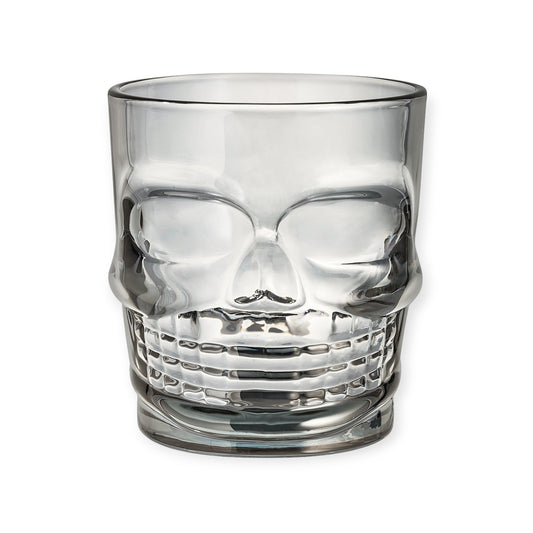 Set 6 Vasos Double Old Fashion Calavera Vidrio Whisky Color Dof Humo