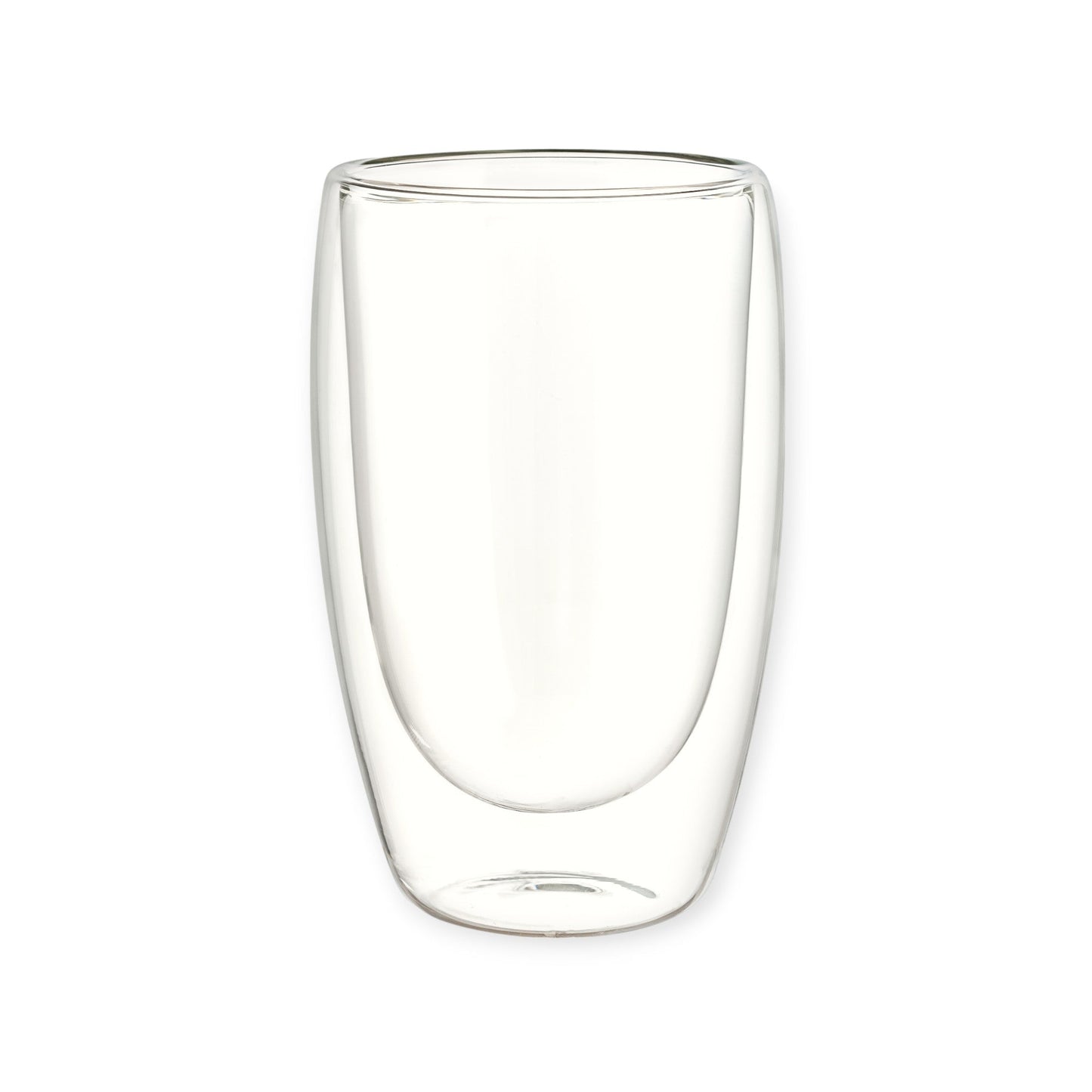Set 2 Vasos Doble Pared Termico Multiusos Vidrio 450ml Color Transparente