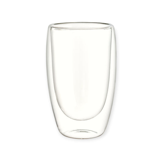 Set 2 Vasos Doble Pared Termico Multiusos Vidrio 450ml Color Transparente