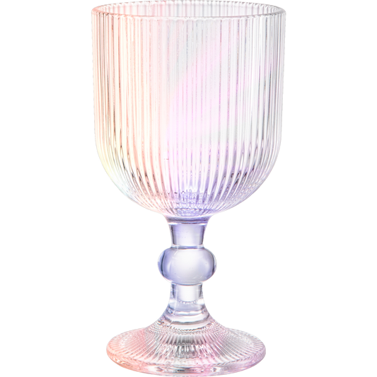 Juego 6 Copas Cristal Color Labrado Para Vino Tinto 260ml Color Tornasol