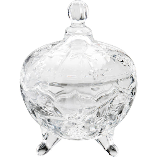 Set 2 Bombonera Azucarera Uvas Vidrio Cristal C/tapa Dulcero