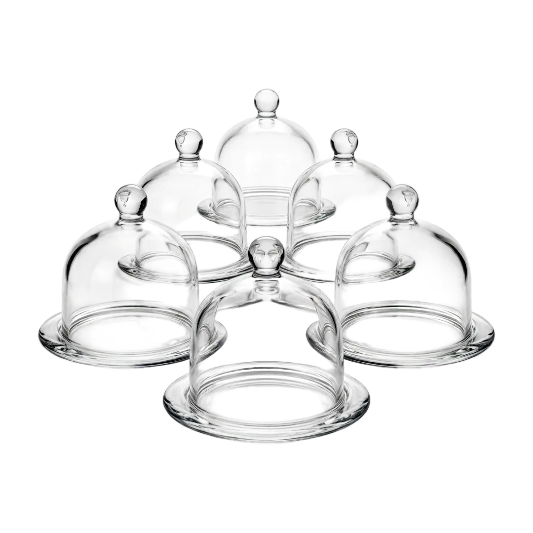 Juego 36 Bomboneras Campana Cristal Capelo 12cm Mayoreo Transparente