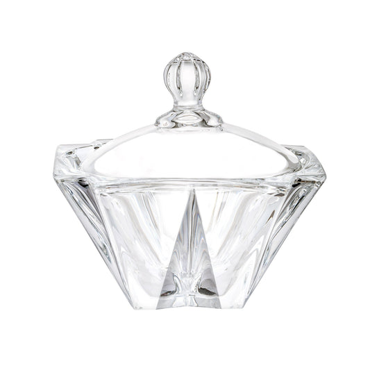 Set 2 Bombonera Azucarera Trufa Vidrio Cristal C/tapa