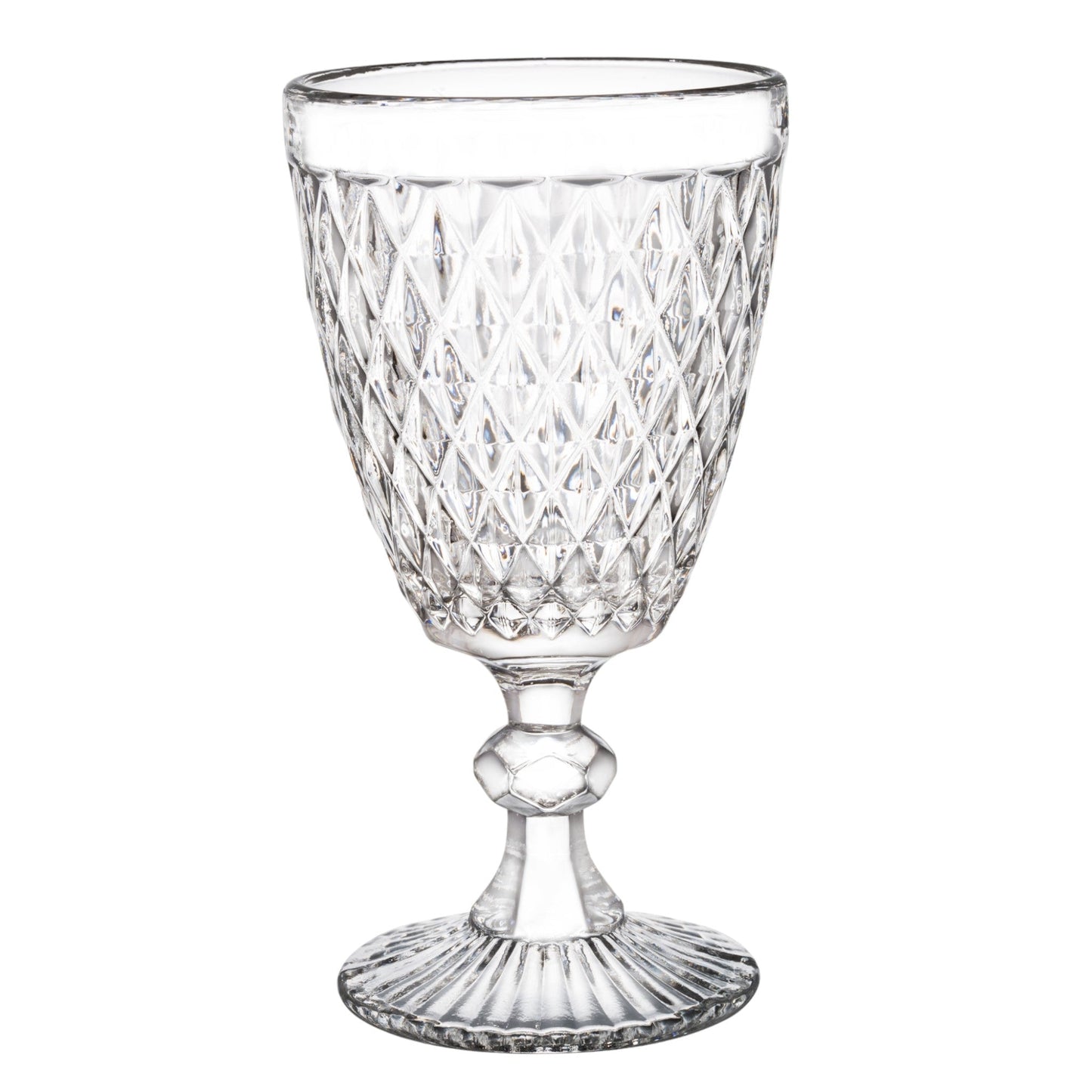 Set 6 Copas Para Vino Agua Vidrio Labrado 250 Ml Vittori