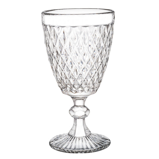 Set 6 Copas Para Vino Agua Vidrio Labrado 250 Ml Vittori