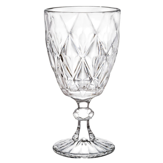 Juego De 6 Copas De Vidrio Cristal Labrado Vino Tinto Libia Color Cristalino
