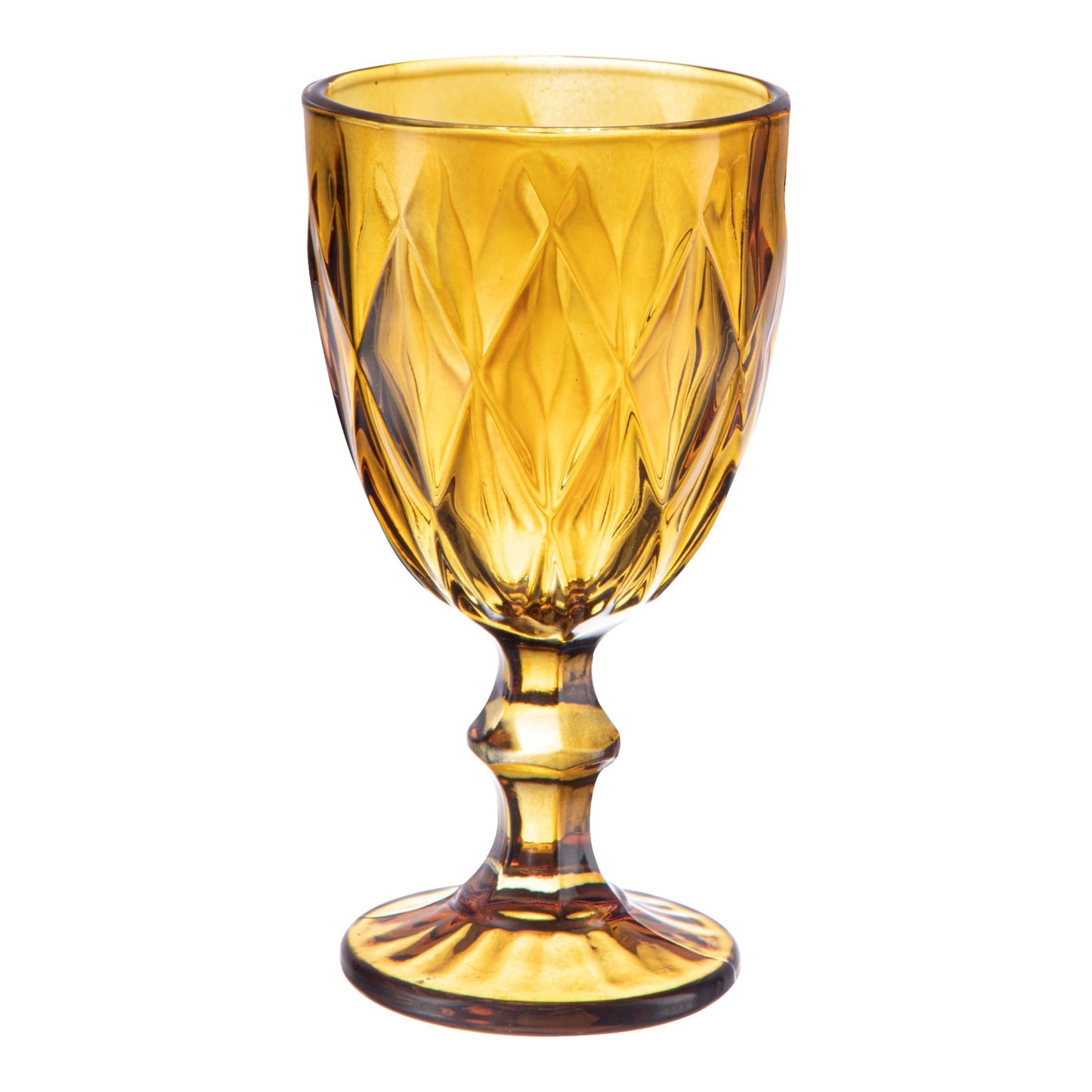 Juego 6 Copas De Color Vino Cristal Vidrio Labrado 245 Ml