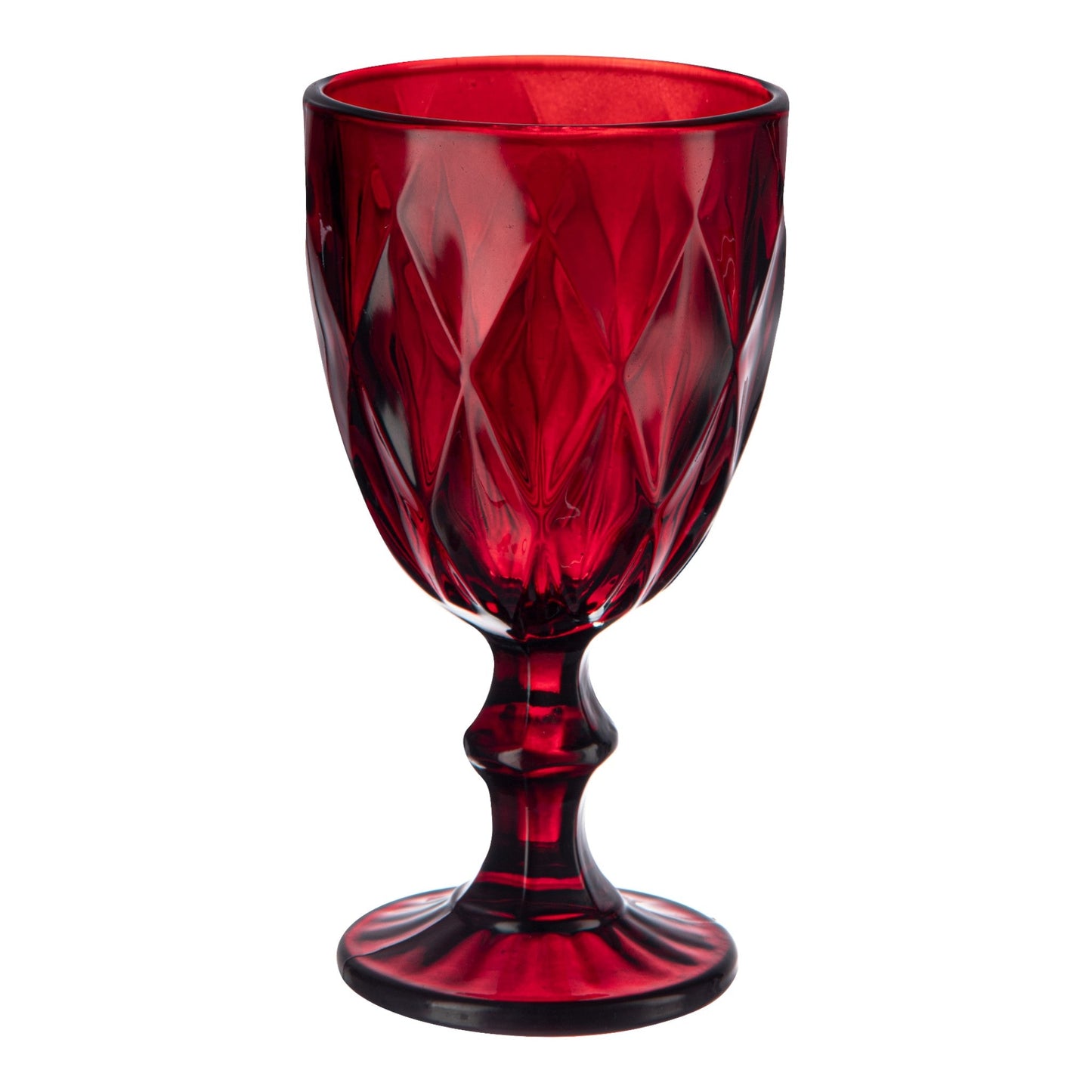 Juego 6 Copas De Color Vino Cristal Vidrio Labrado 245 Ml