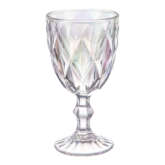 Juego De 24 Copas Para Vino De Vidrio Cristal De Color 340ml Color Tornasol