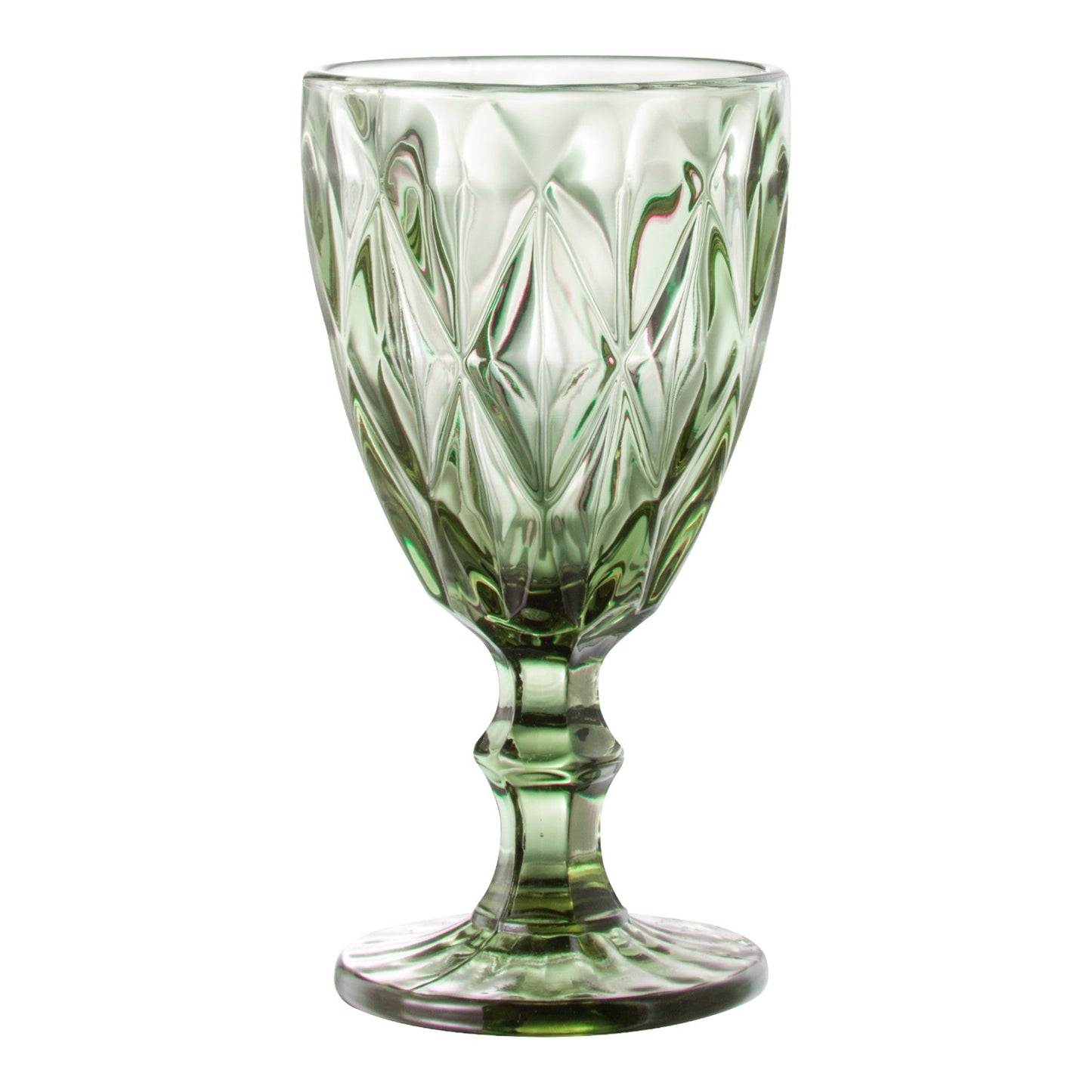 Juego 6 Copas De Color Para Vino Agua Vidrio Cristal 340ml