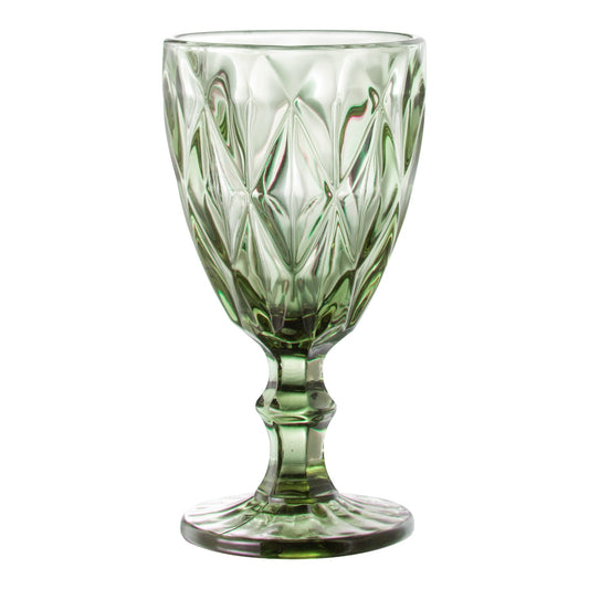 Juego 6 Copas De Color Para Vino Agua Vidrio Cristal 340ml