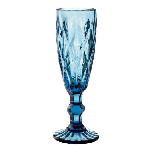 Juego 6 Copas De ChampaÇ?Çña Vidrio Cristal Color Flauta 170ml