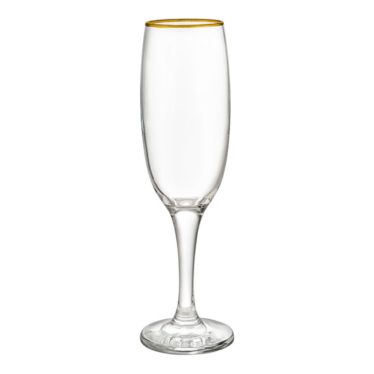 Set 6 Copas Flauta Champagne Lav Filo Oro Empire 220ml
