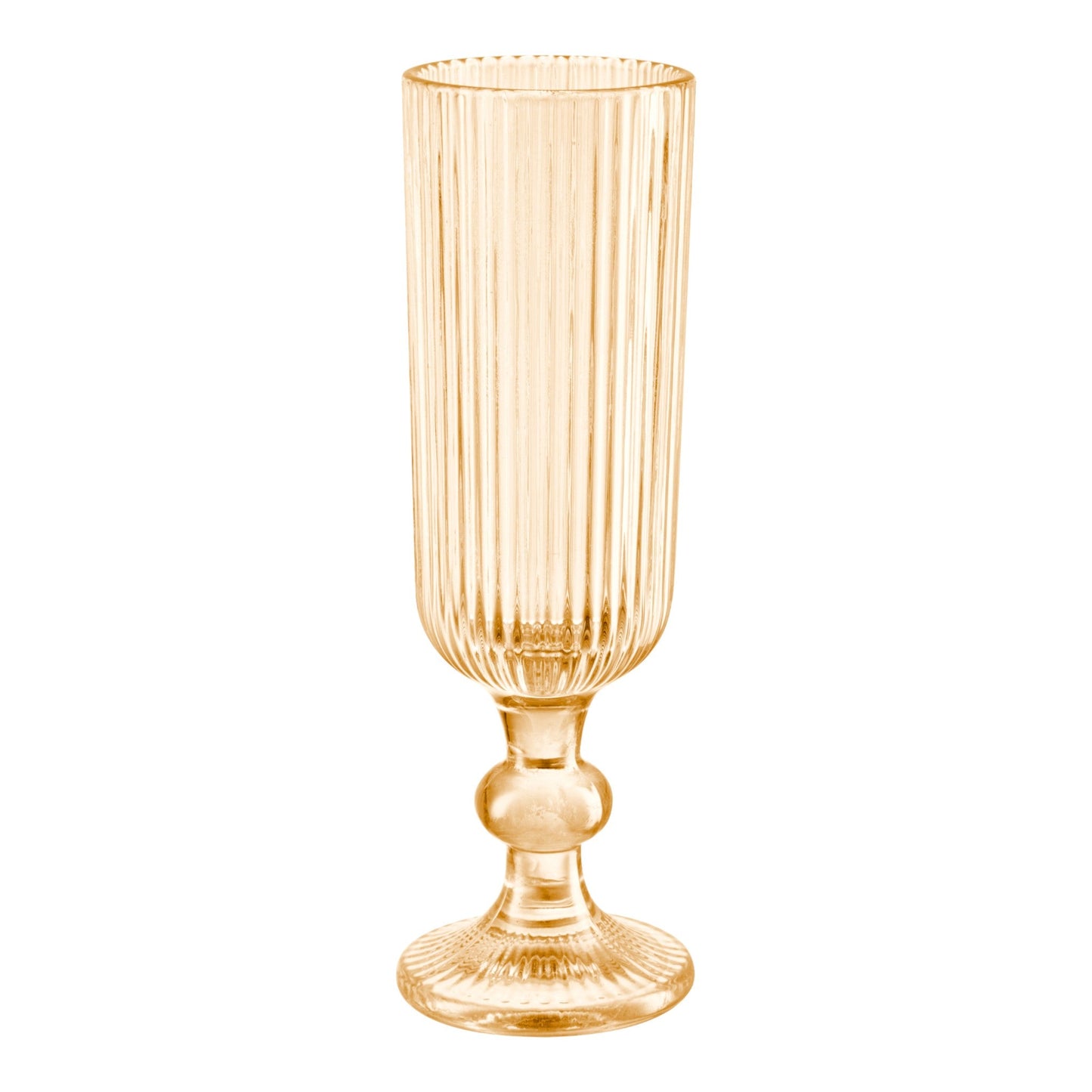 Juego 6 Copas Cristal Labrado Astriado Champagne 160ml Color Ambar