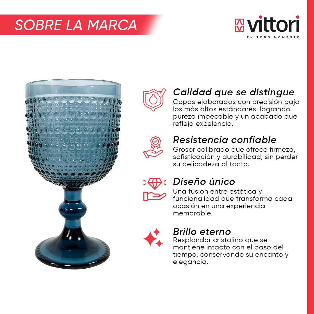 Copa Agua Polka Vidrio para Agua 360ml