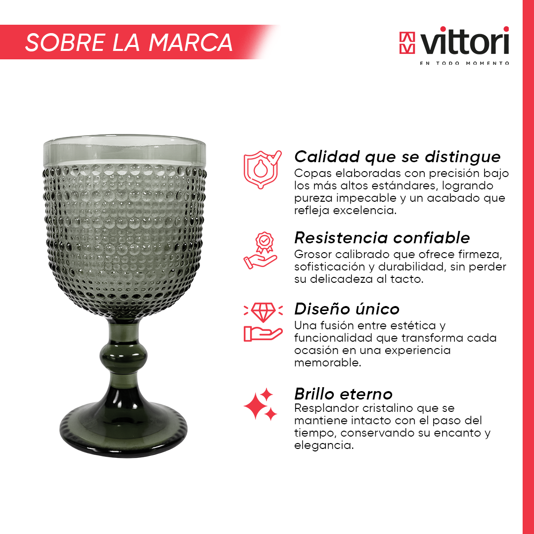 Copa Agua Polka Vidrio para Agua 360ml
