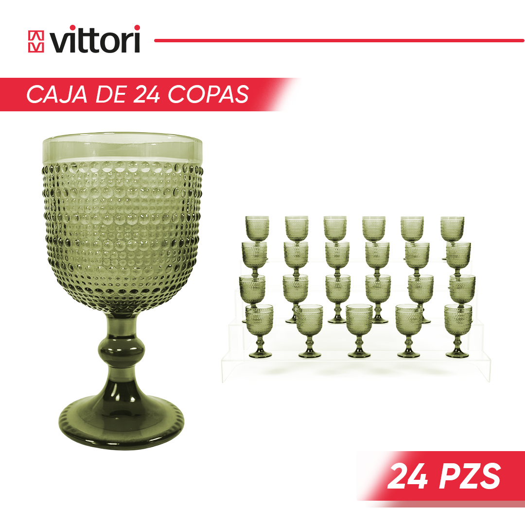 Copa Agua Polka Vidrio para Agua 360ml