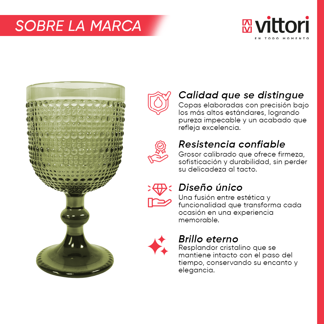 Copa Agua Polka Vidrio para Agua 360ml
