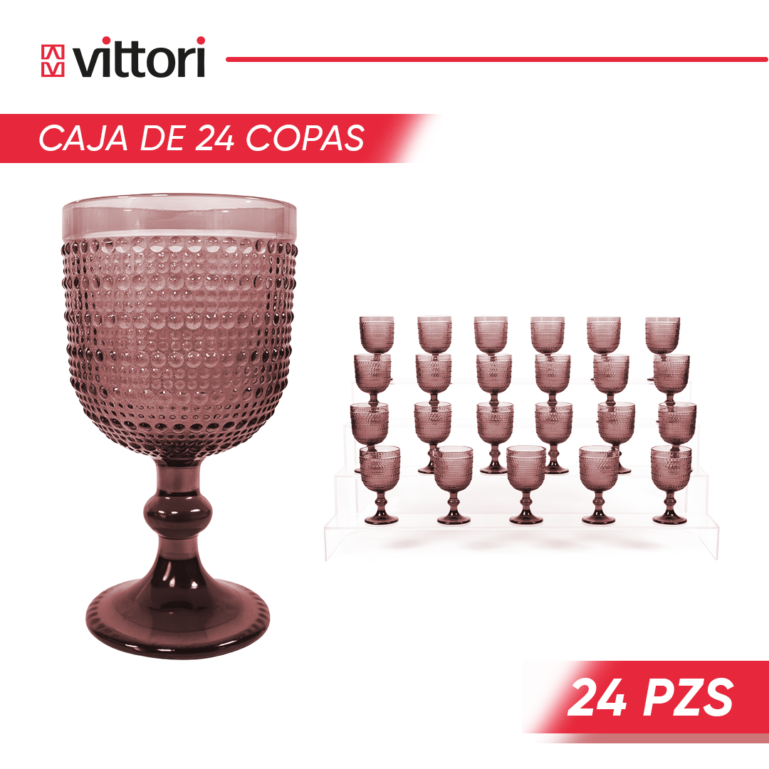 Copa Agua Polka Vidrio para Agua 360ml