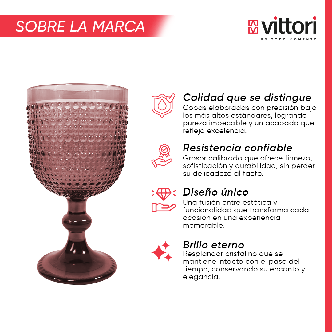 Copa Agua Polka Vidrio para Agua 360ml
