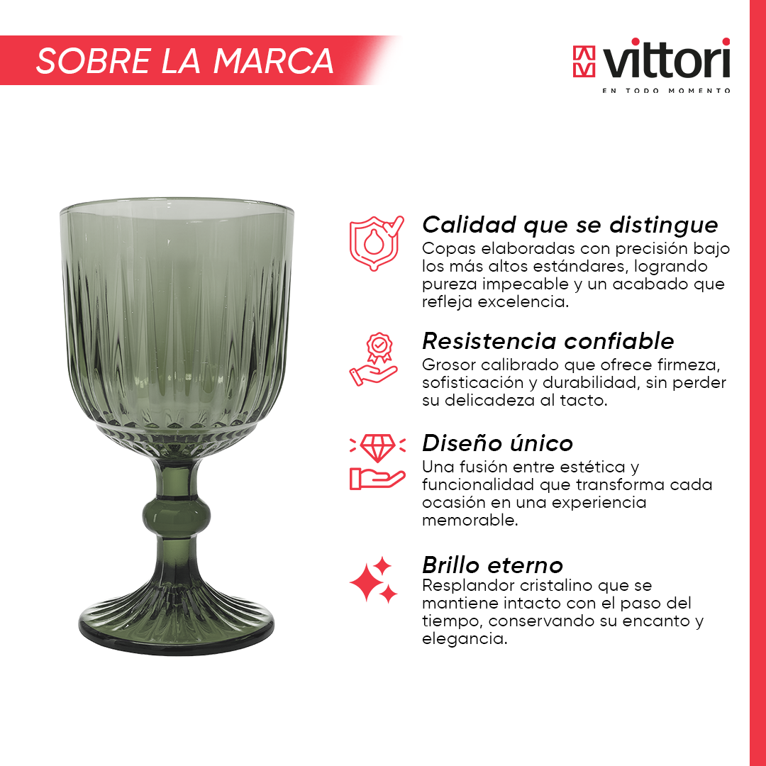 Copa Agua Marsella Vidrio para Agua 360ml